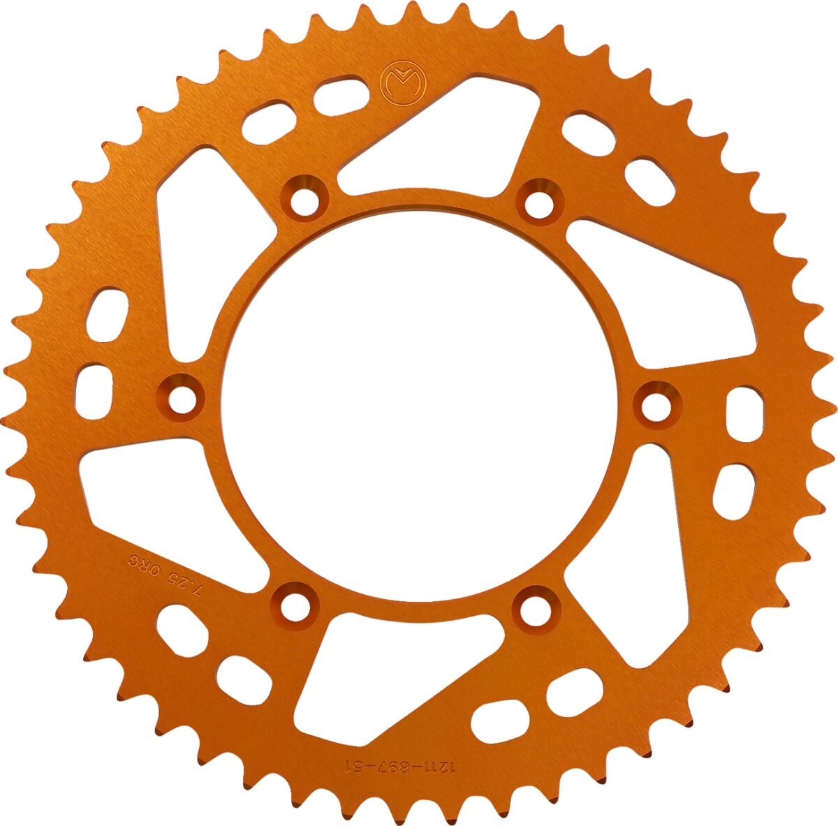 REAR SPROCKET 51 TEETH ALUMINIUM ORANGE