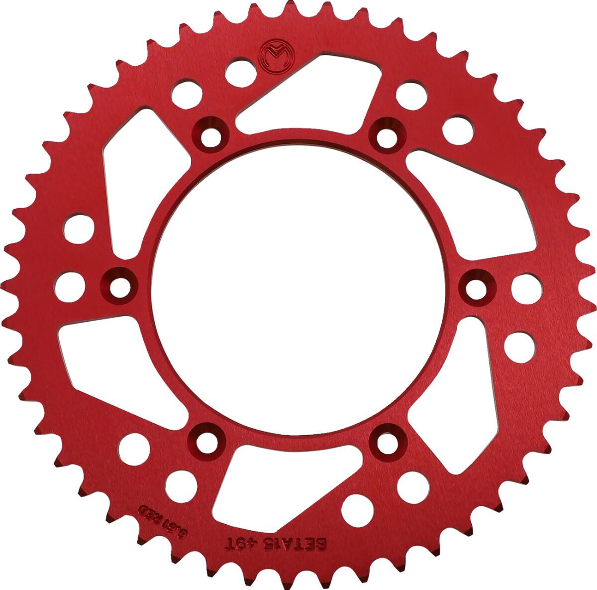 REAR SPROCKET / 49 TEETH / 520 PITCH / RED / ALUMINUM