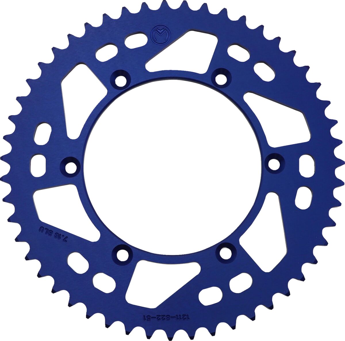 REAR SPROCKET / 51 TEETH / 520 PITCH / BLUE / ALUMINUM