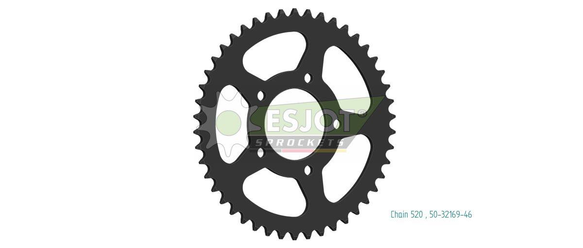 SPROCKET REAR 46T 520