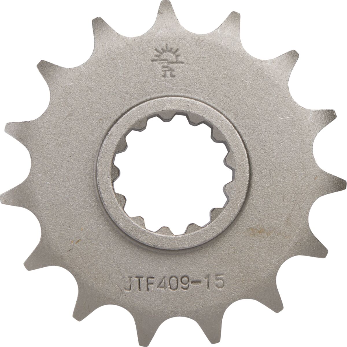 JTF409.15 FRONT REPLACEMENT SPROCKET 15 TEETH 128 PITCH NATURAL SCM420 CHROMOLY STEEL ALLOY