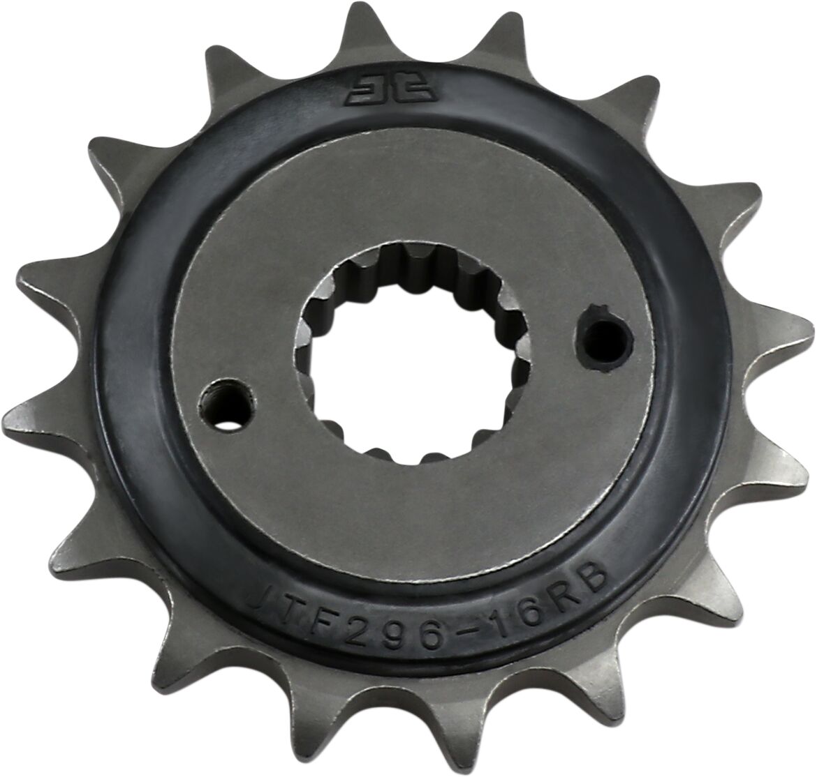JTF296.16RB FRONT RUBBER CUSHIONED SPROCKET 16 TEETH 525 PITCH NATURAL SCM420 CHROMOLY STEEL ALLOY