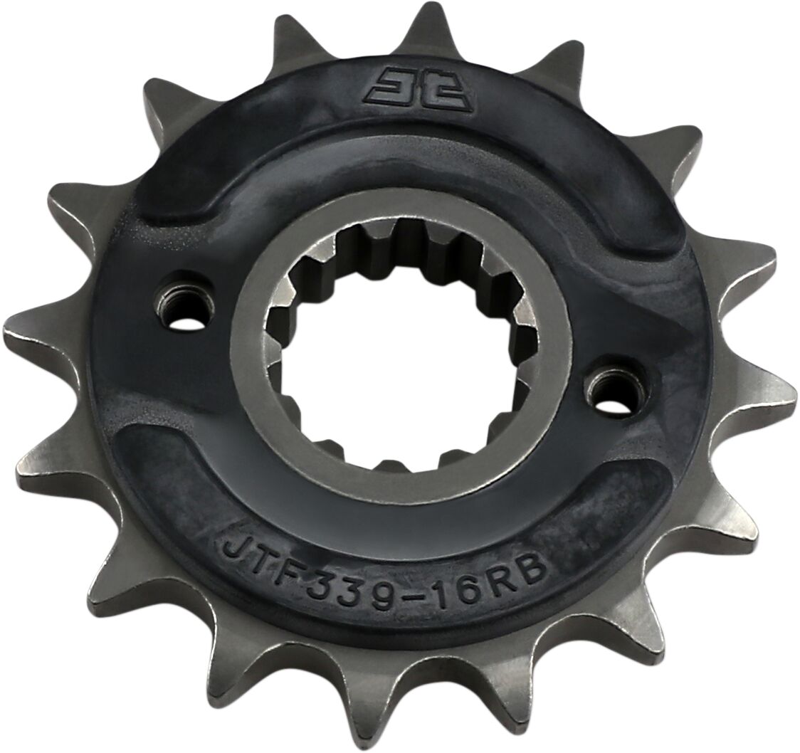 JTF339.16RB FRONT RUBBER CUSHIONED SPROCKET 16 TEETH 50 PITCH NATURAL SCM420 CHROMOLY STEEL ALLOY