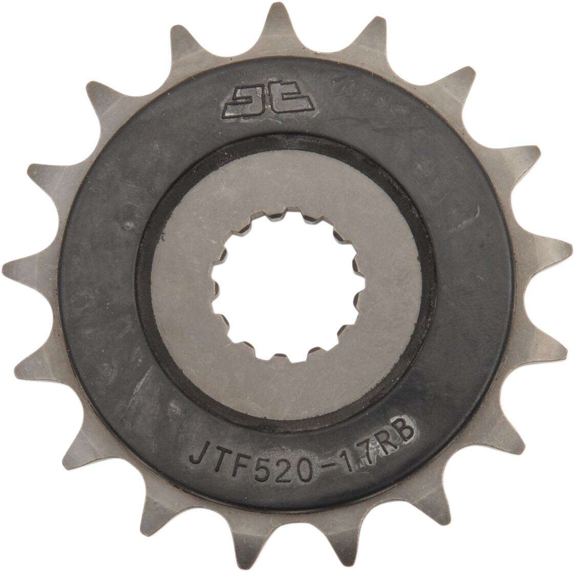 JTF520.17RB FRONT RUBBER CUSHIONED SPROCKET 17 TEETH 525 PITCH NATURAL SCM420/20CRMO CHROMOLY STEEL