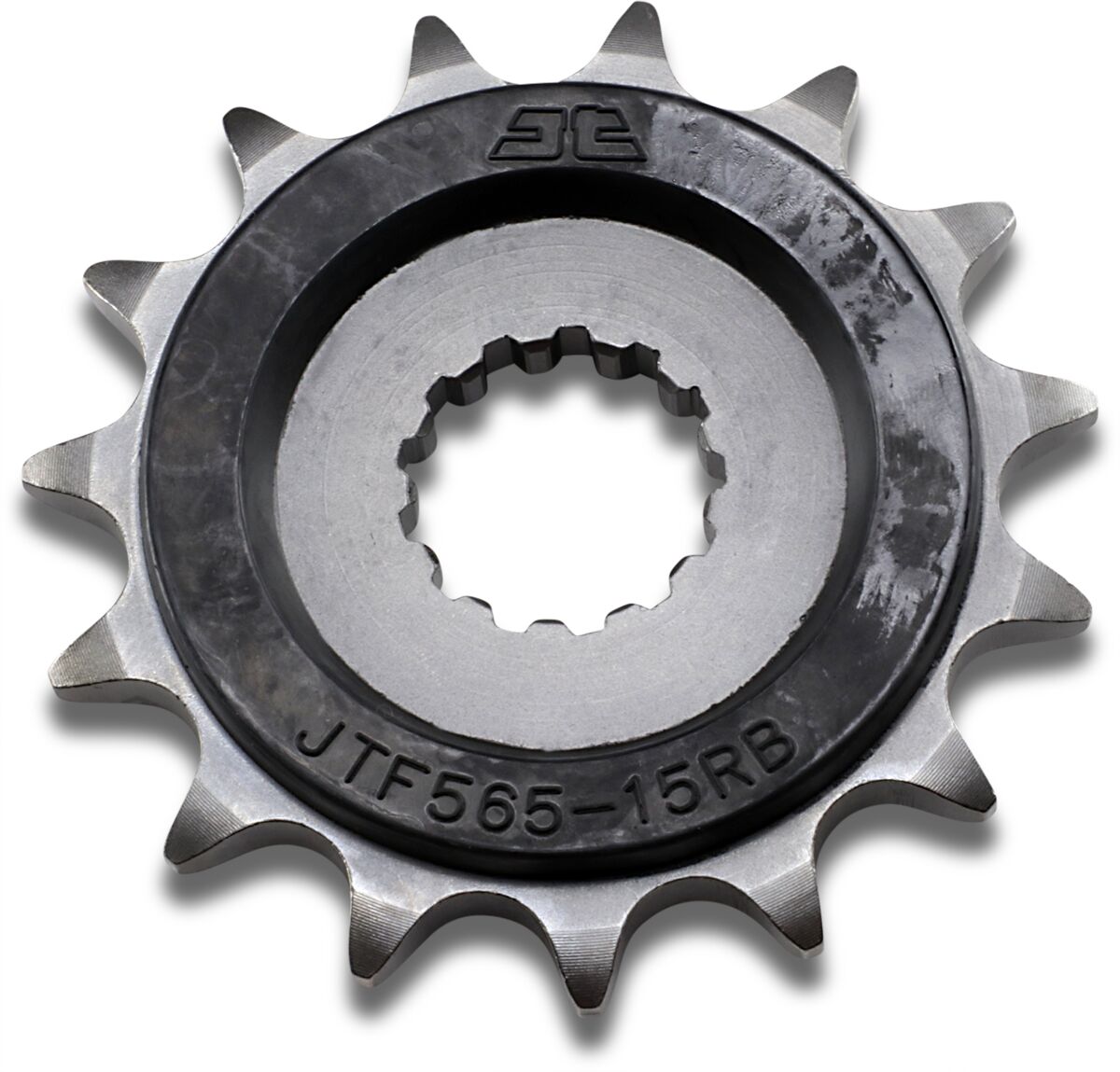 JTF565.15RB FRONT RUBBER CUSHIONED SPROCKET 15 TEETH 520 PITCH NATURAL SCM420/20CRMO CHROMOLY STEEL