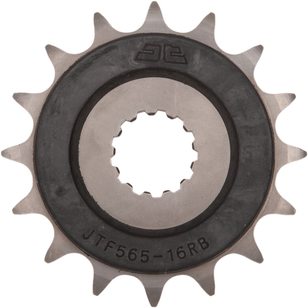 JTF565.16RB FRONT RUBBER CUSHIONED SPROCKET 16 TEETH 520 PITCH NATURAL SCM420/20CRMO CHROMOLY STEEL