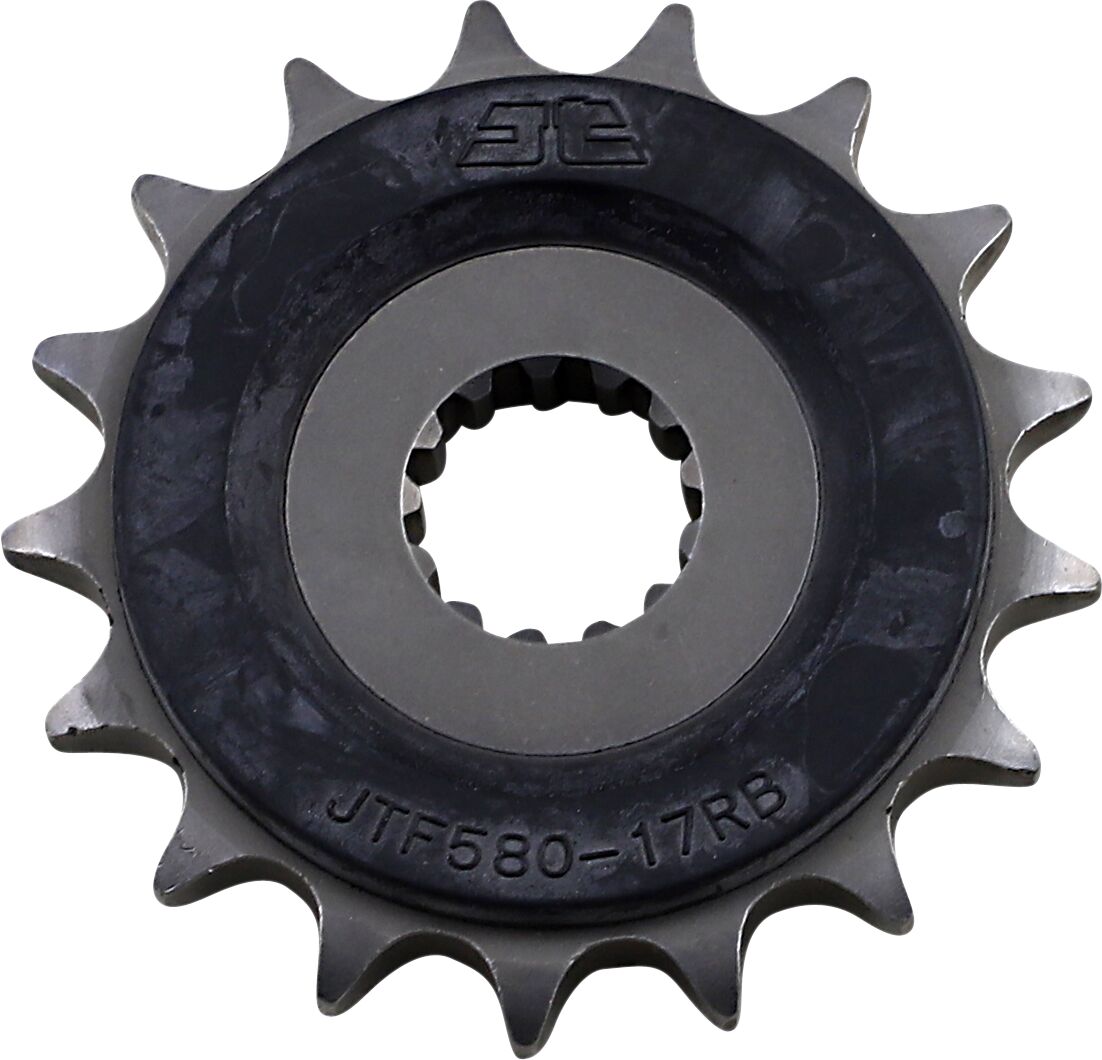 JTF580.17RB FRONT RUBBER CUSHIONED SPROCKET 17 TEETH 50 PITCH NATURAL SCM420/20CRMO CHROMOLY STEEL A