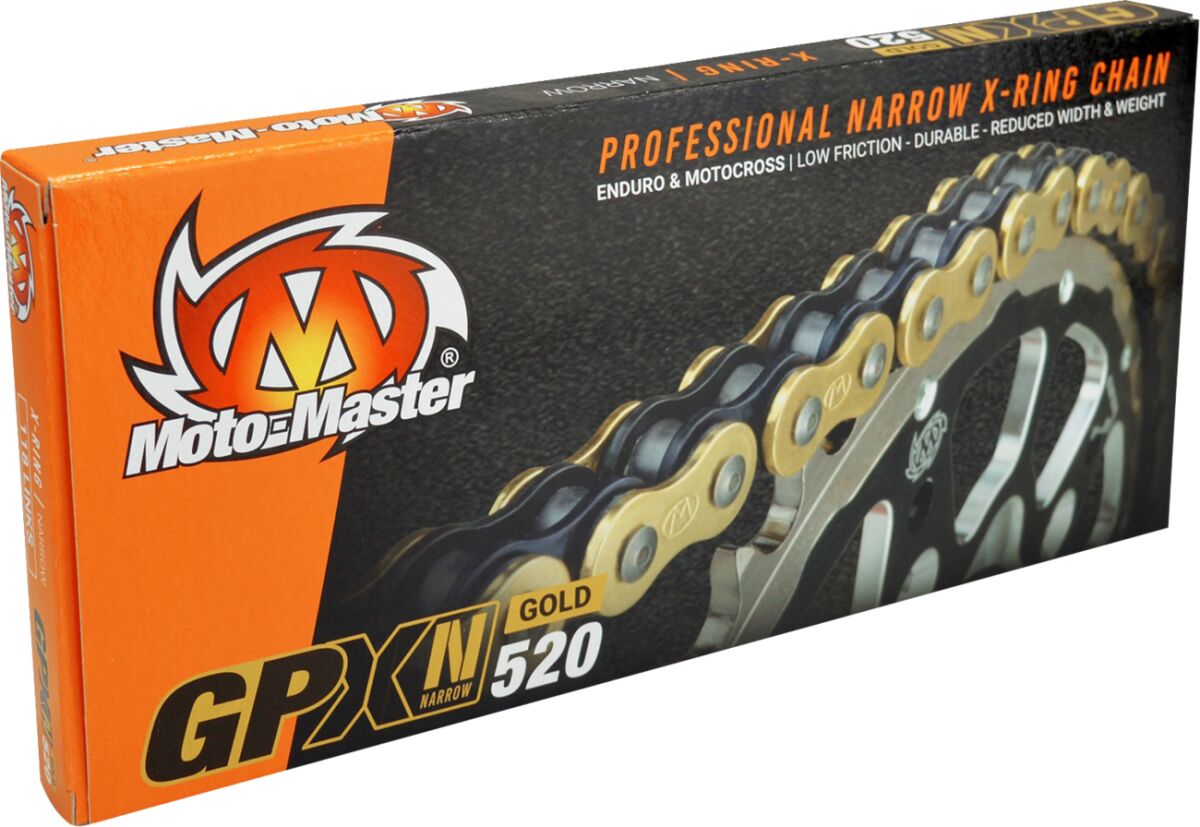 MX CHAIN GPXN-520G X-RING, 120 LINKS, GOLD
