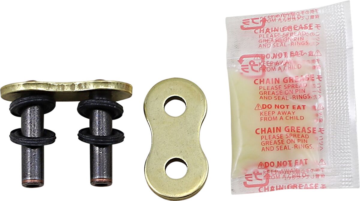 MAX-X 1 RIVET LINK 530 X-RING REPLACEMENT CONNECTING LINK / GOLD|GOLD / CARBON ALLOY STEEL
