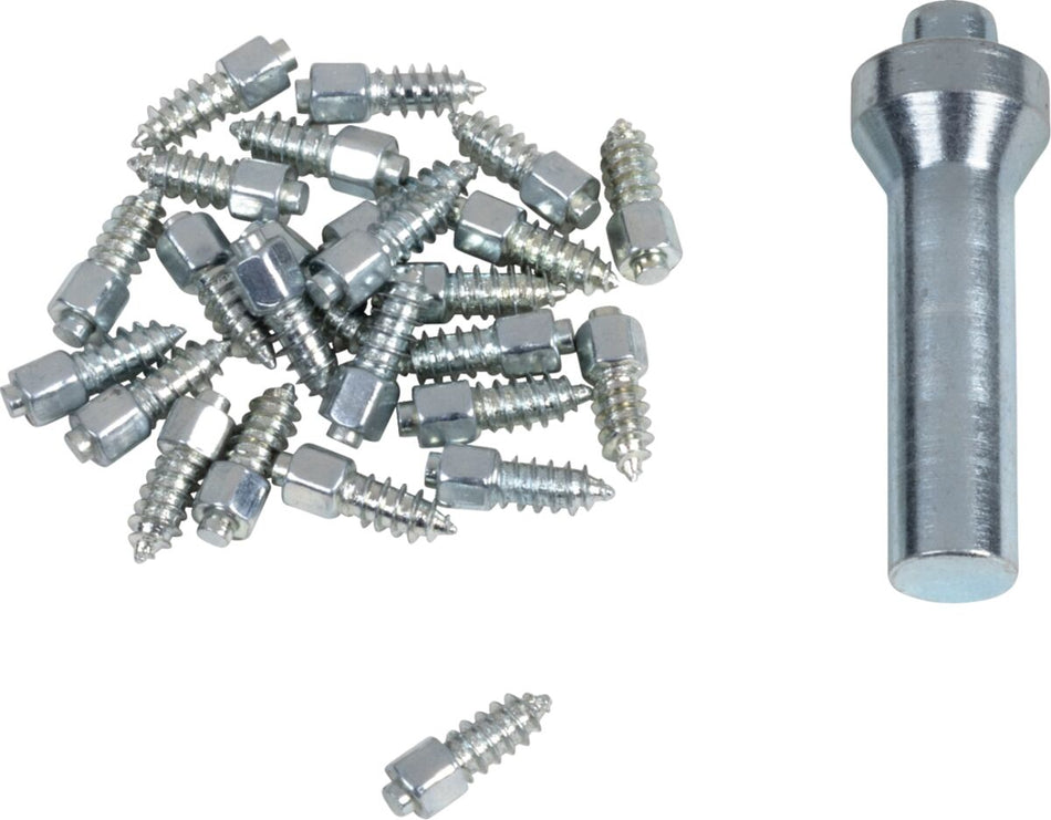 TIRE ICE SCREW GRIP-IT™ TWIST TIRE SCREWS 25 STEEL CUSTOM REPLACEMENT NATURAL
