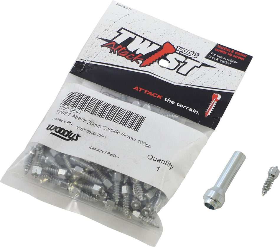 SCREWS TWIST 20MM 100PK