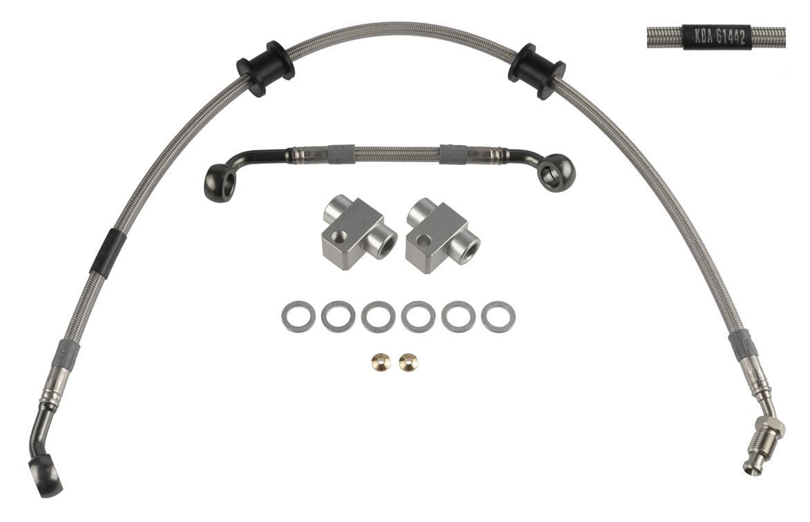 BRAKE LINE KIT STEEL BRAIDED