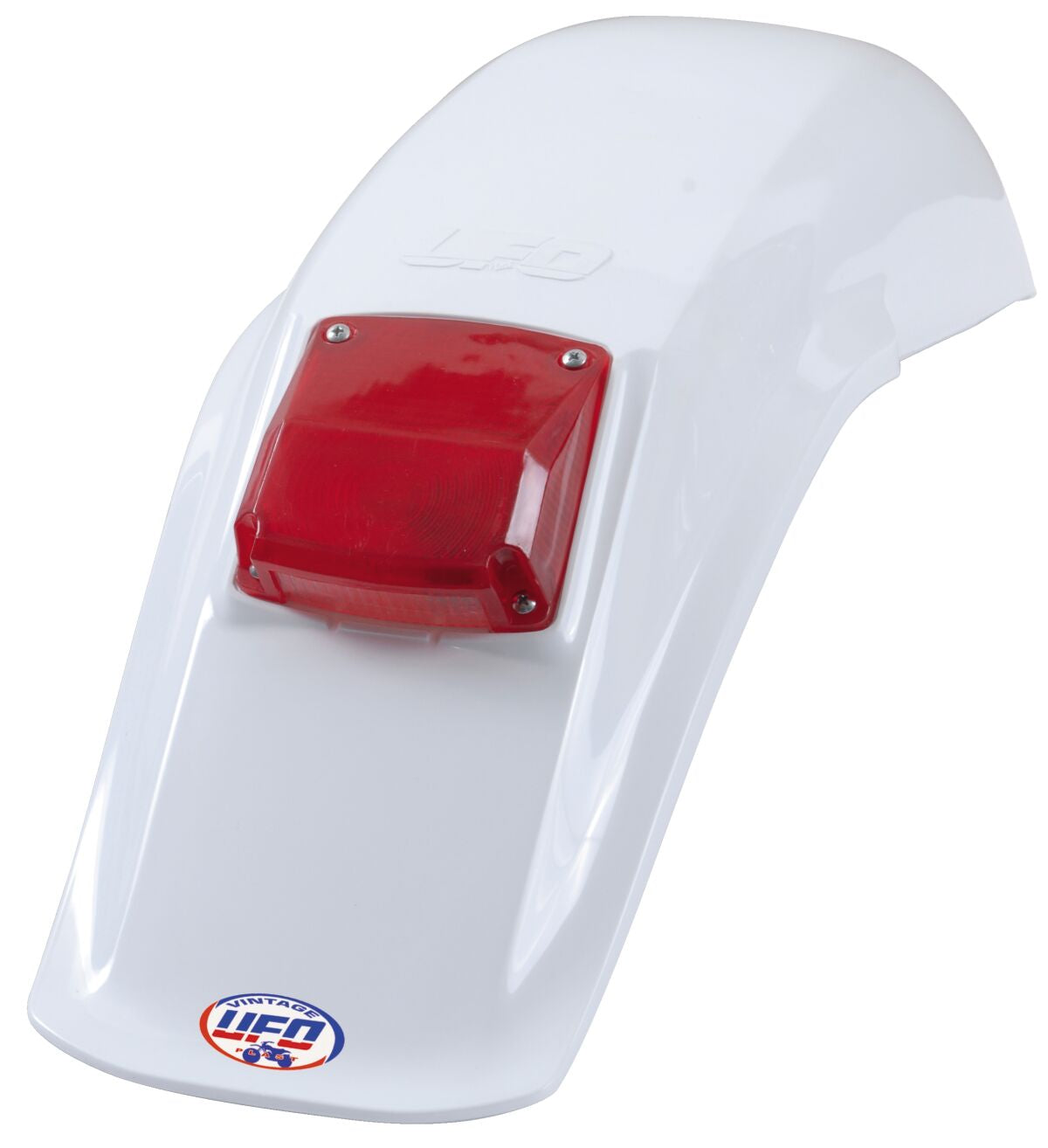 VINTAGE UNI ENDURO REAR FENDER W/ TAILLIGHT (83-93) WHITE