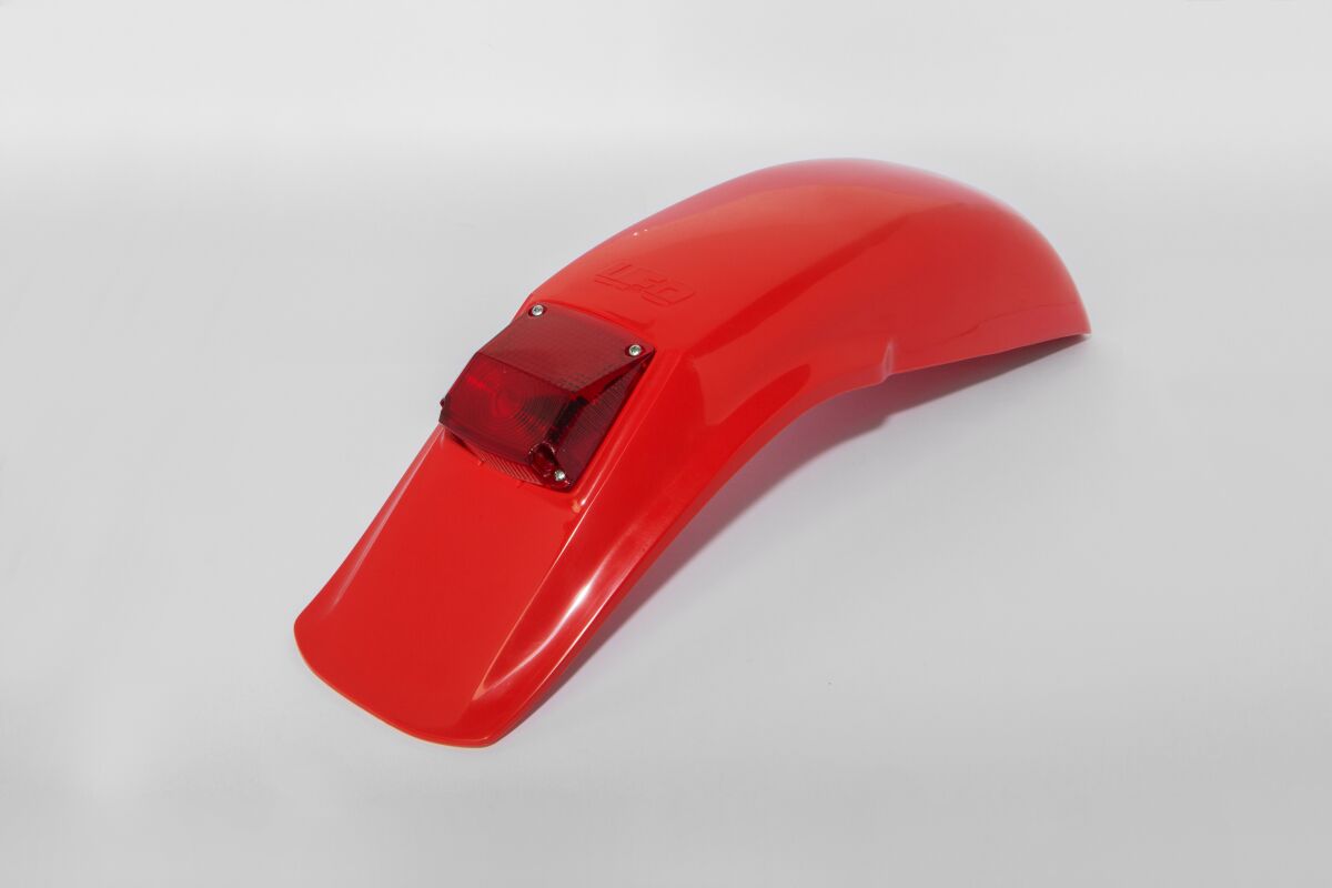 VINTAGE UNI ENDURO REAR FENDER W/ TAILLIGHT (83-93) RED