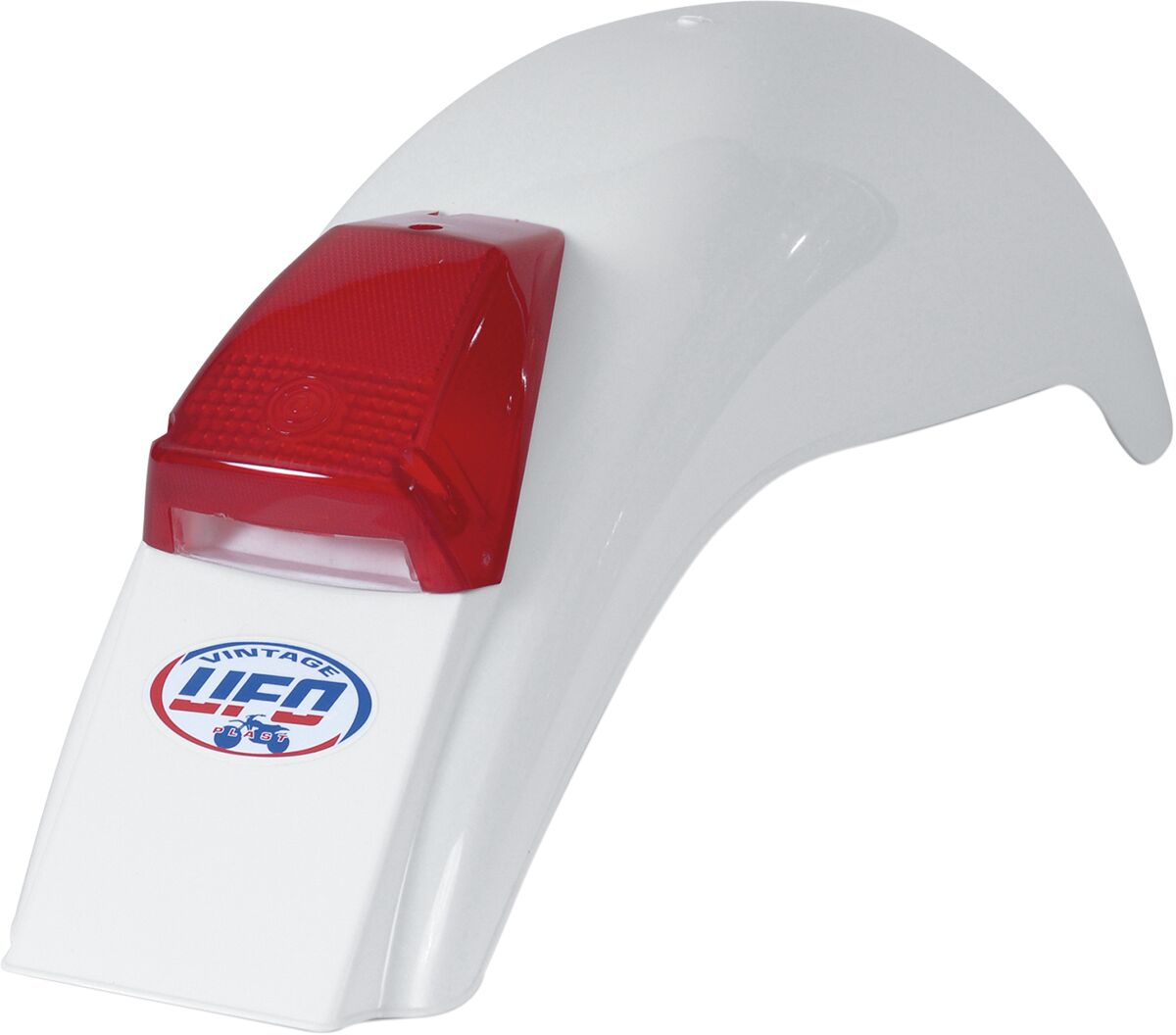 VINTAGE UNI REAR FENDER PRESTON W/ TAILLIGHT (75-79) WHITE