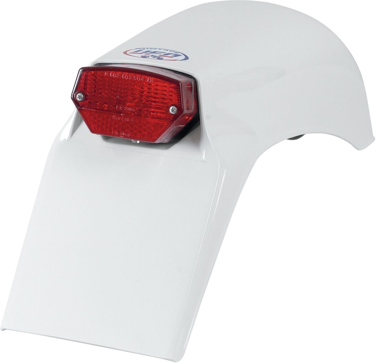 VINTAGE UNI REAR FENDER FANTIC W/ TAILLIGHT (79-82) WHITE