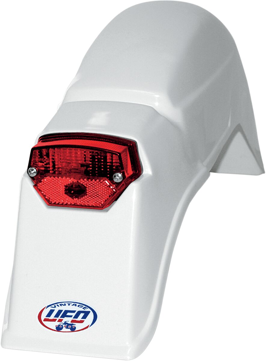 VINTAGE UNI REAR FENDER W/ TAILLIGHT KTM CAGIVA (80-83) WHITE