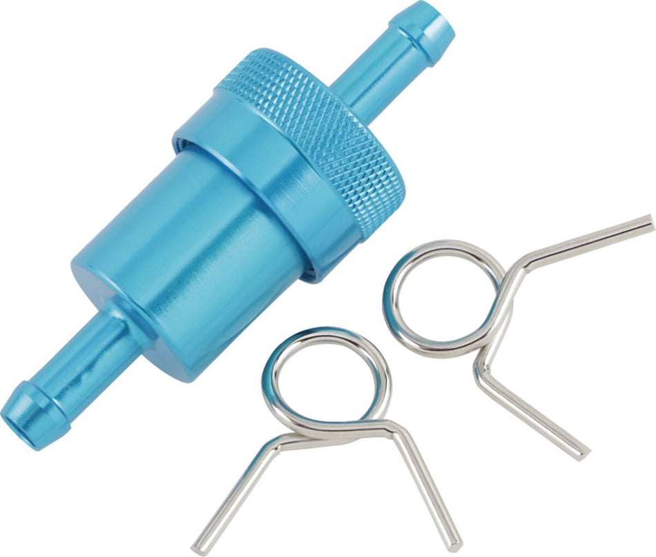 FUEL FILTER ALUMINIUM BLUE