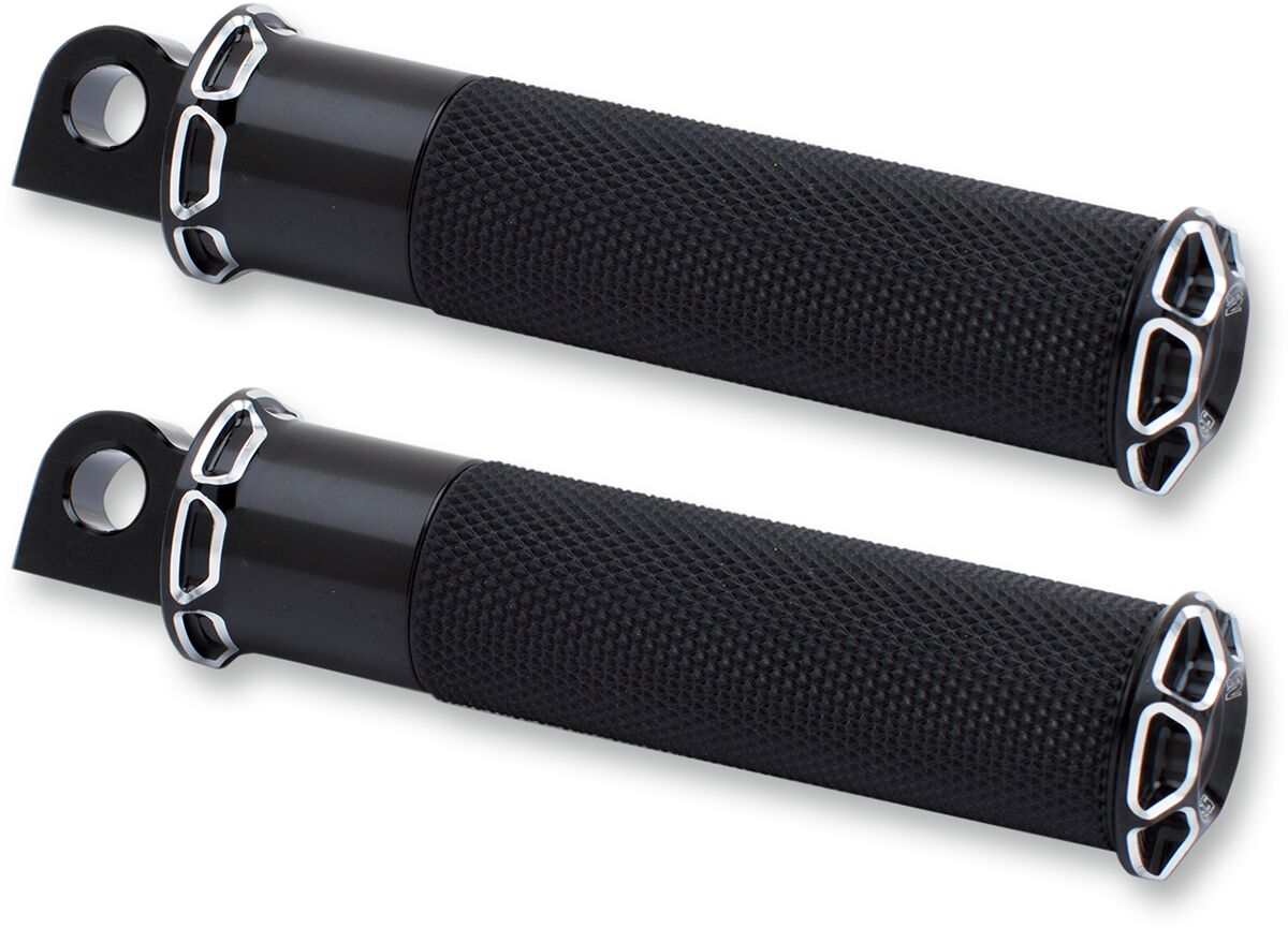 FOOTPEGS BEVELED FUSION BLACK