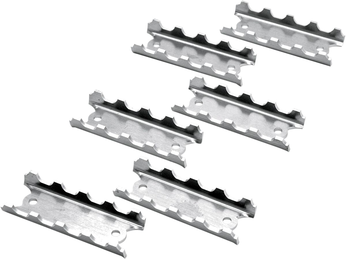 GRIP STRIP 6-PACK ALUMINUM LEFT  |  RIGHT 3" L X 1.25" W X .45" H CUSTOM REPLACEMENT RAW SILVER
