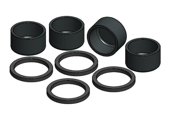 CALIPER REVISION UPGRADE KIT SEALS AND HARD COATED PISTONS