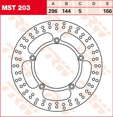 BRAKE ROTOR ROUND FIXED 296 FRONT