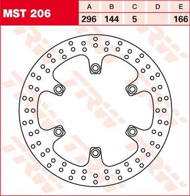 BRAKE ROTOR ROUND FIXED 296 FRONT