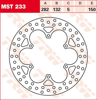 BRAKE ROTOR FIXED 282 ROUND FRONT/REAR
