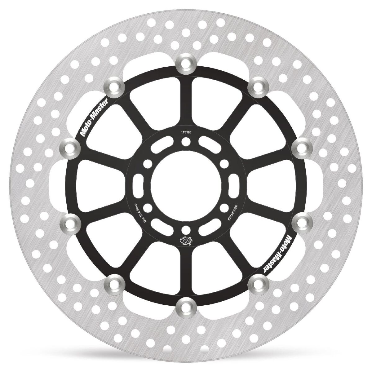 BRAKE ROTOR FLOATING HALO ROUND BLACK