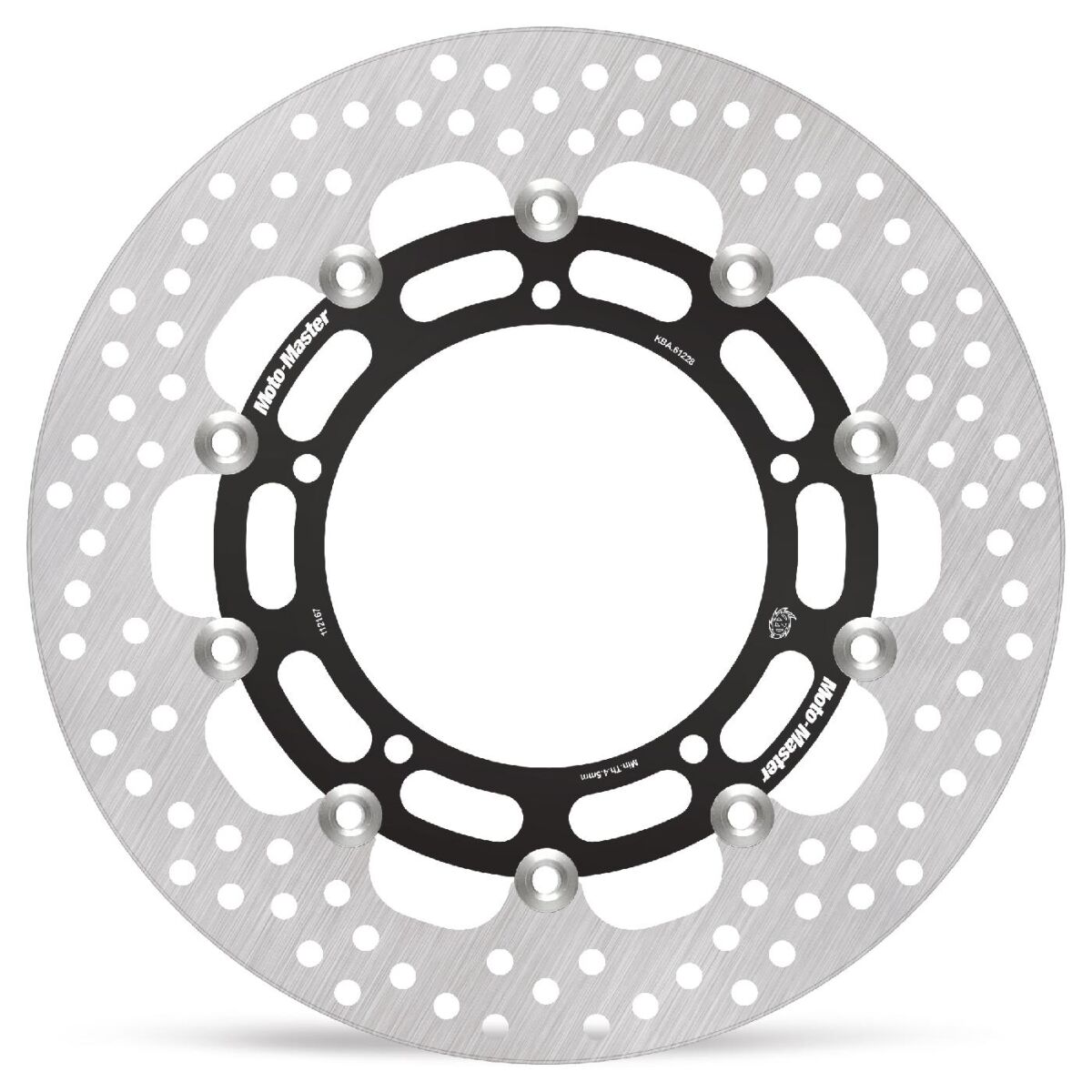 BRAKE ROTOR FLOATING HALO ROUND BLACK