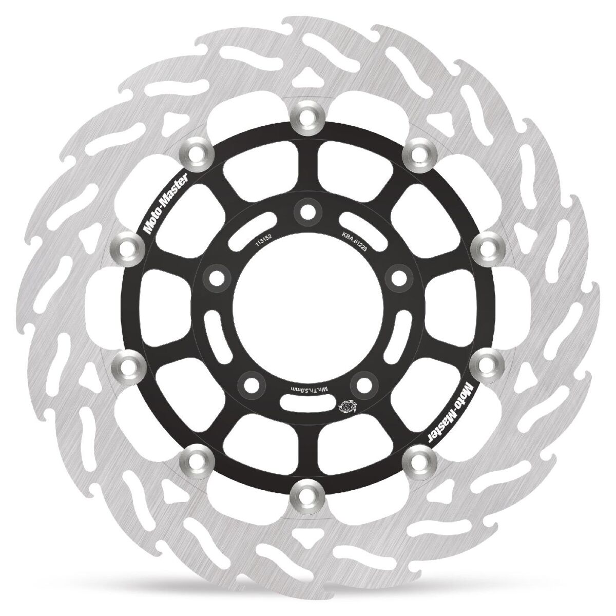 BRAKE ROTOR FLOATING FLAME FLAMED BLACK