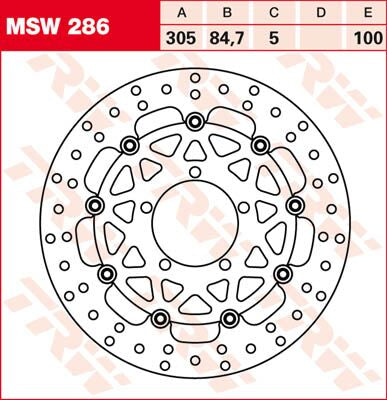 BRAKE ROTOR FIXED 305 ROUND FRONT