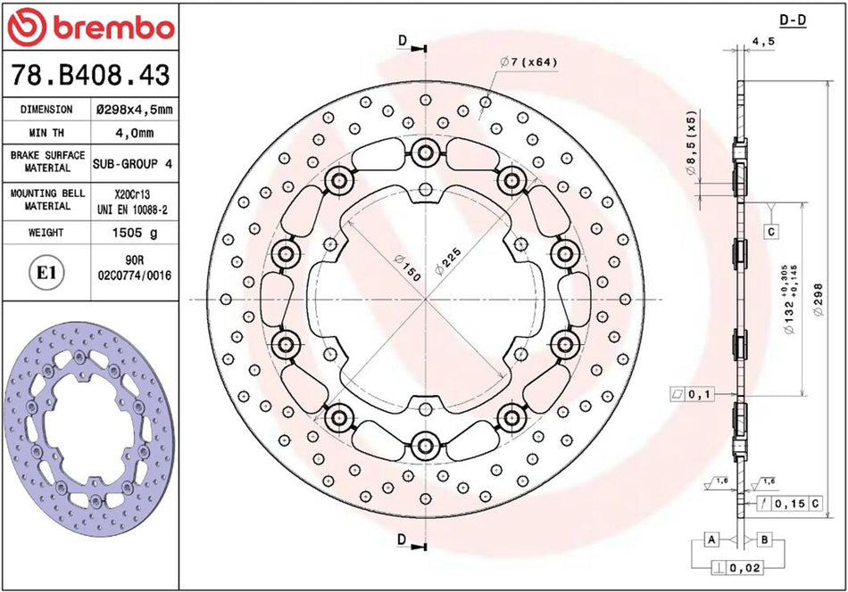 BRAKE ROTOR FLOATING SERIE ORO