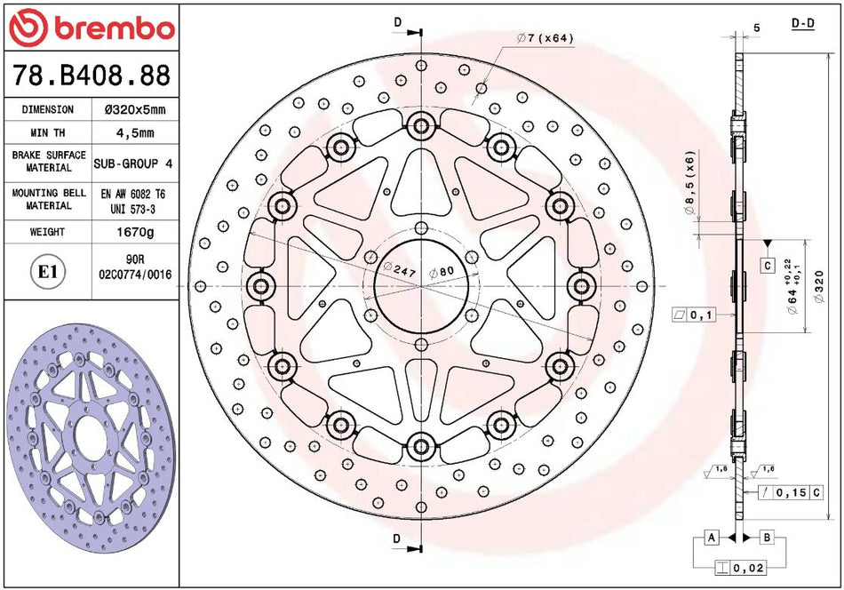 BRAKE ROTOR FLOATING SERIE ORO