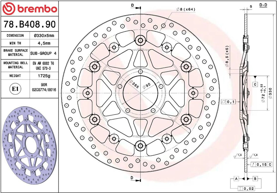BRAKE ROTOR FLOATING SERIE ORO