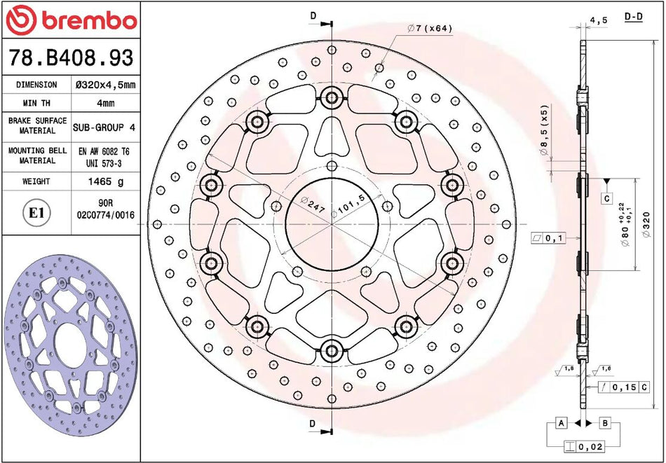 BRAKE ROTOR FLOATING SERIE ORO