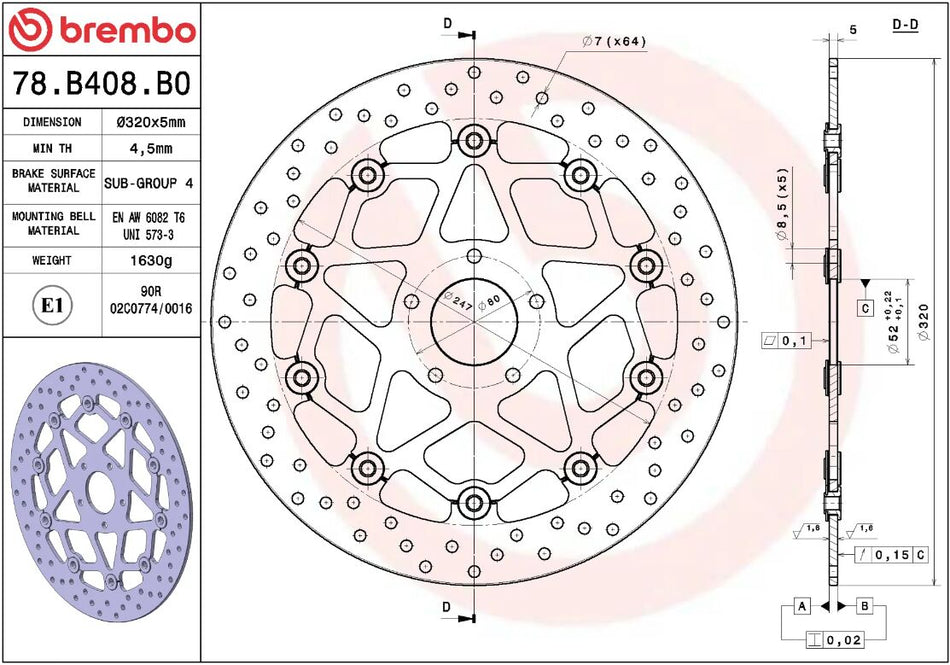 BRAKE ROTOR FLOATING SERIE ORO