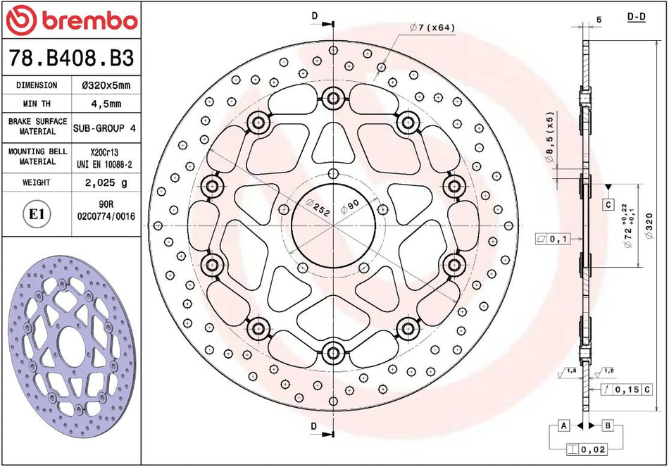 BRAKE ROTOR FLOATING SERIE ORO