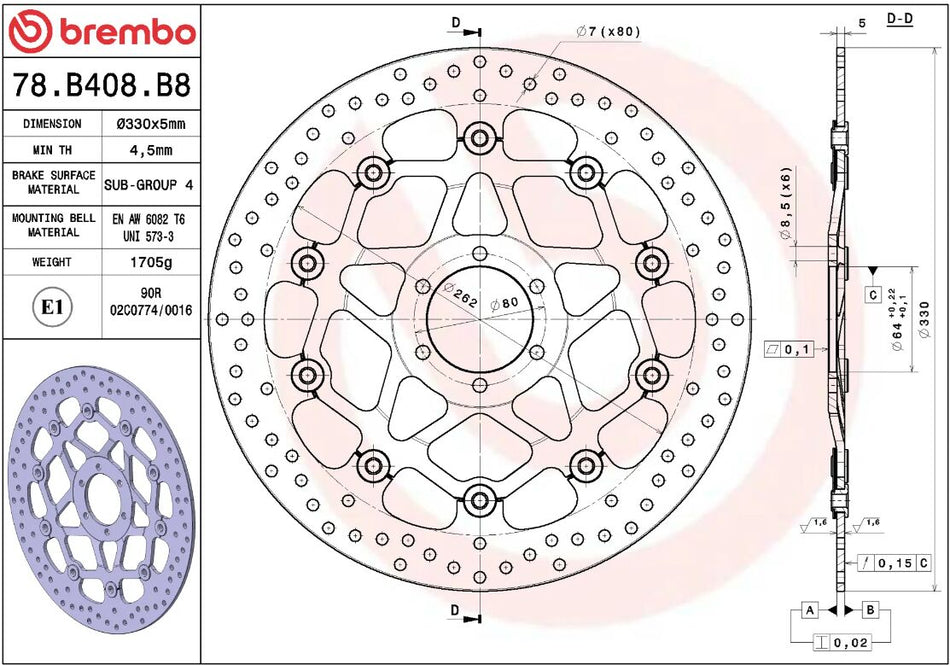 BRAKE ROTOR FLOATING SERIE ORO