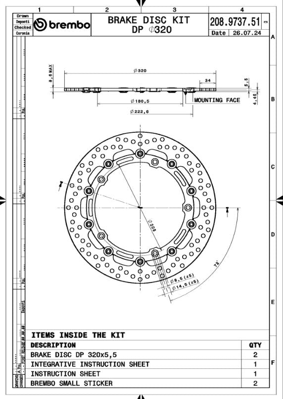 BRAKE ROTOR KIT SUPERSPORT RACING