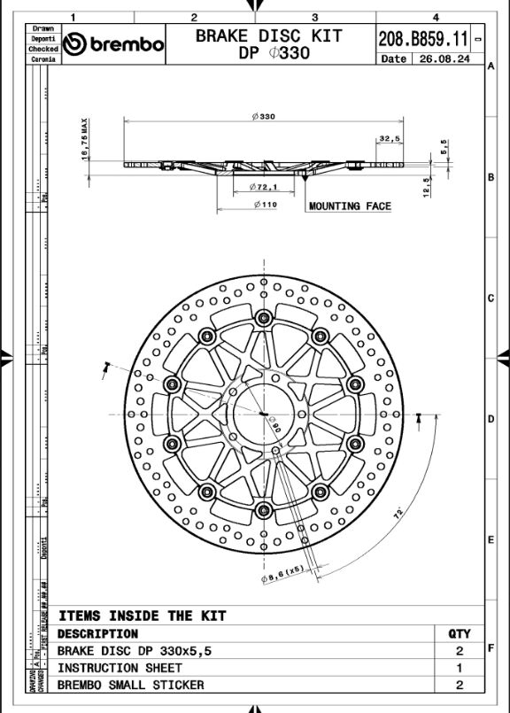 BRAKE ROTOR KIT SUPERSPORT RACING