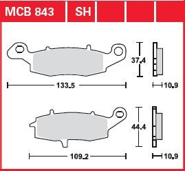 BRAKE PAD ALLROUND ORGANIC STANDARD