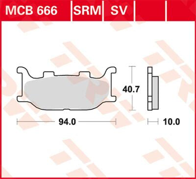 BRAKE PAD SV SINTER PERFORMANCE STREET