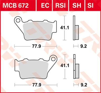 BRAKE PAD RSI SINTER PERFORMANCE OFFROAD