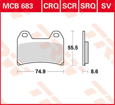 BRAKE PAD CRQ HYPER-CARBON RACING