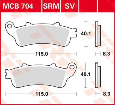 BRAKE PAD SV SINTER PERFORMANCE STREET
