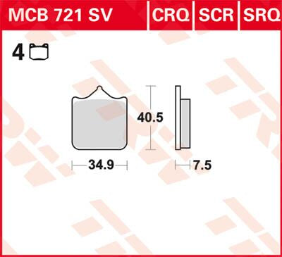 BRAKE PAD CRQ HYPER-CARBON RACING
