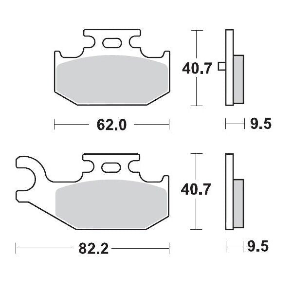 BRAKE PAD ATV SINTER PRO RACING