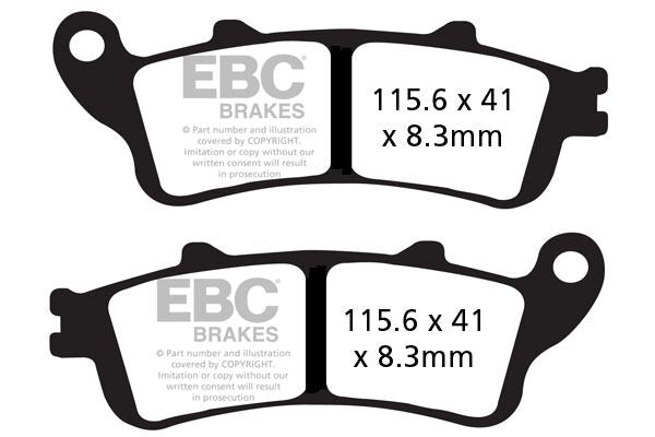 BRAKE PAD FA-V SERIES SINTERED METAL/ORGANIC COMPOUND