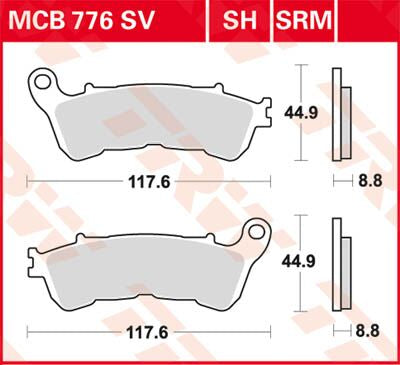 BRAKE PAD SRM SINTER SCOOTER >125